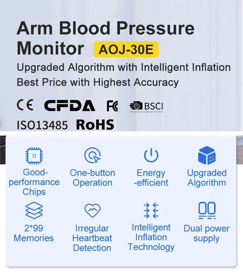 Upper Arm Blood Pressure Monitor AOJ-30E